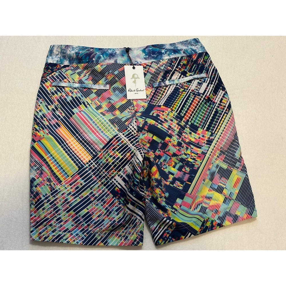 NWT $168 Robert Graham Swim Trunks Board Shorts Multicolor Men Classic Fit Sz 32 - Picture 4 of 7
